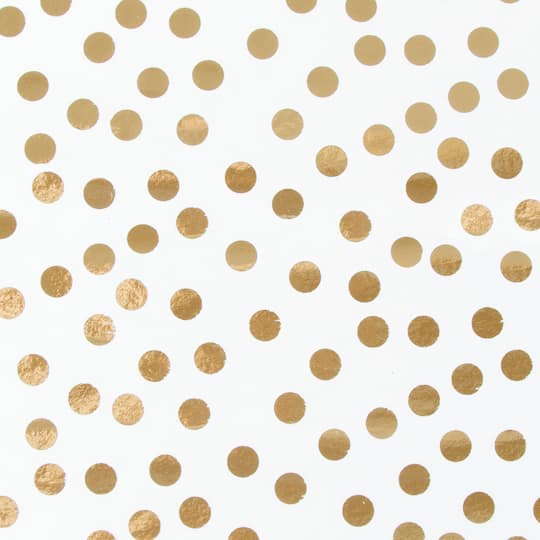 White & Gold Dotted Tissue Paper Sheets by Celebrate It™